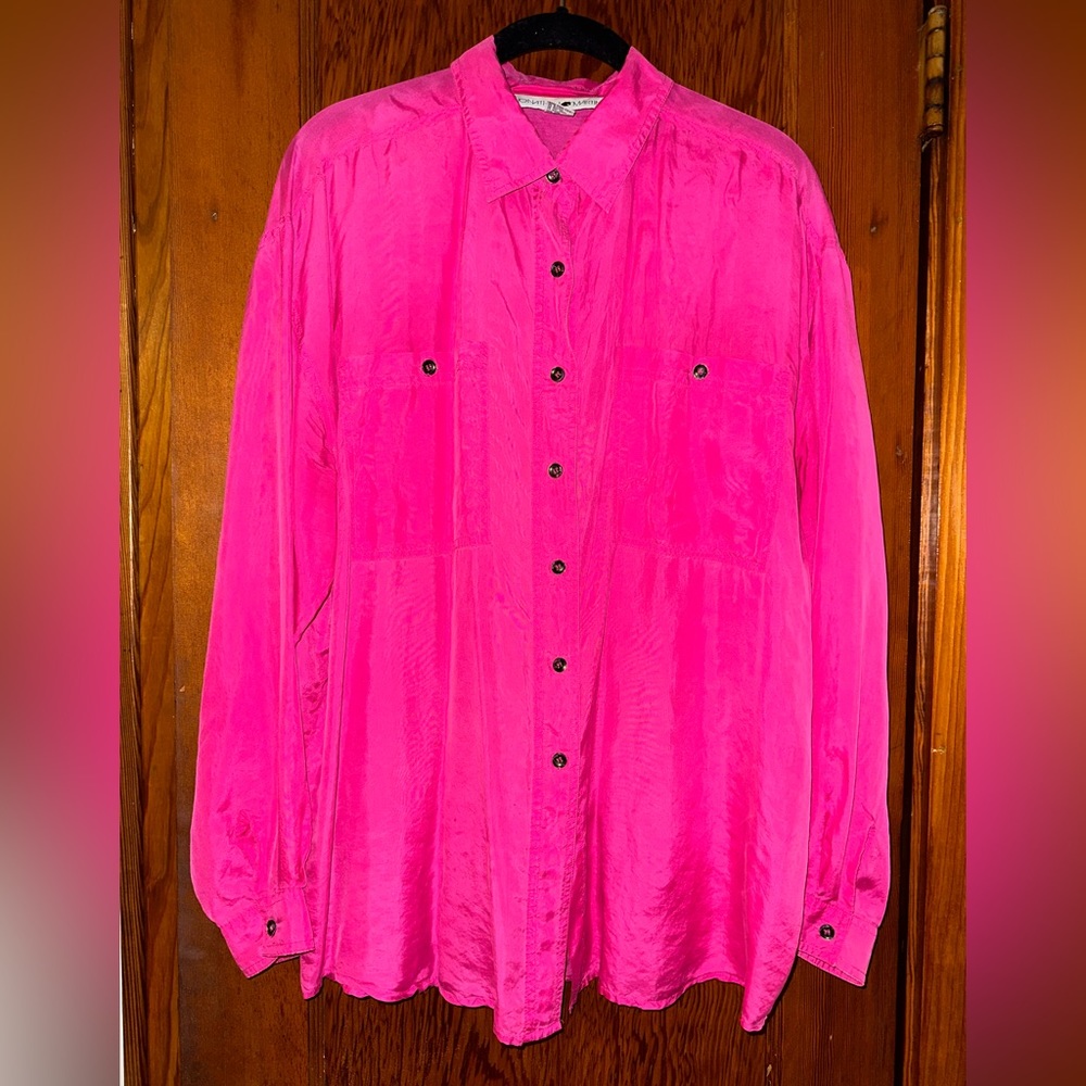 Silk Fuchsia Blouse